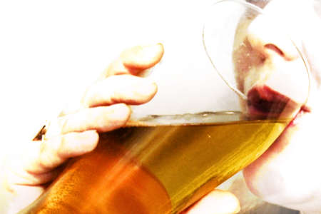 hand keeps glass with drink