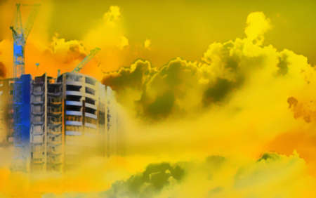 abstracts scene construction vein of the buildingの写真素材