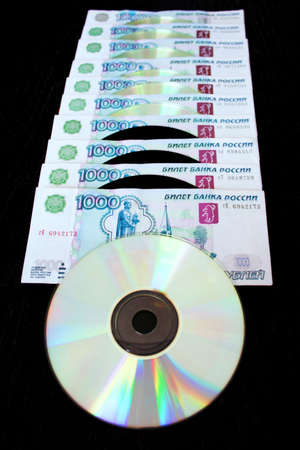 soft money and compact disksの写真素材