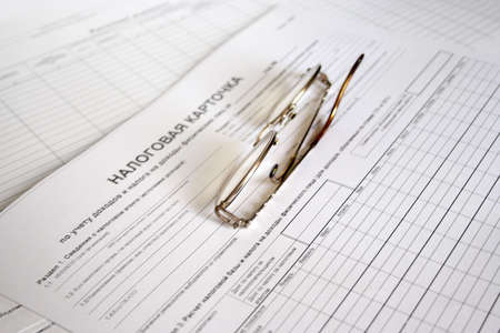 form to tax declarationの写真素材