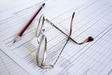 form to tax declarationの写真素材