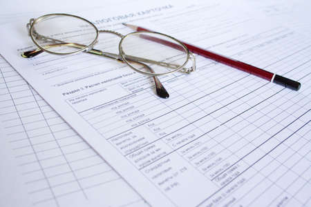 form to tax declarationの写真素材