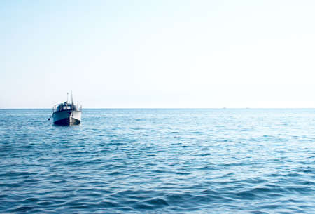 beautiful blue sky on seaの写真素材