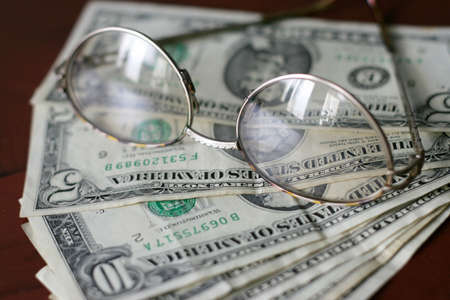 scene with dollarsの写真素材