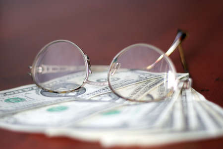 abstract scene with dollarsの写真素材