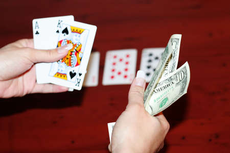 abstract scene with cards for game of pokerのeditorial素材