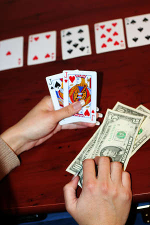 abstract scene with cards for game of pokerのeditorial素材