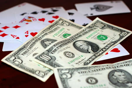 abstract scene with card for game of poker