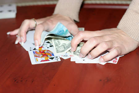 abstract scene with cards for game of pokerのeditorial素材