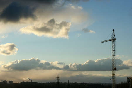 city on background skyの写真素材