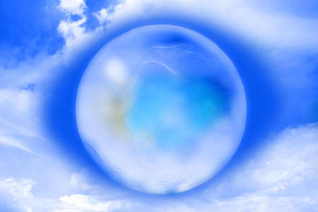 abstract scene planet on celestial backgroundの写真素材