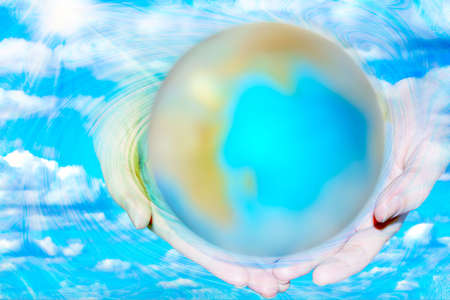 abstract background with scene planetの写真素材
