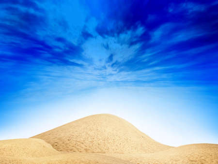 abstract desert under blue skyの写真素材