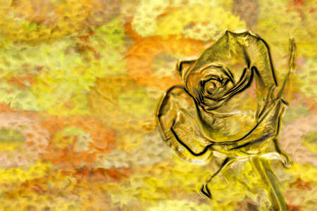 abstract scene with flower roseの写真素材