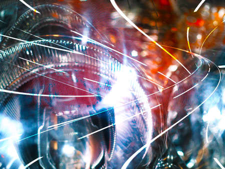 abstract scen with car headlight