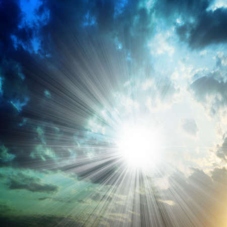 phosphorescence sun on evening sky
