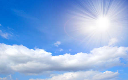 sun on the skyの写真素材