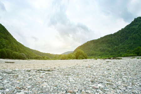 mountain tops on background skyの写真素材