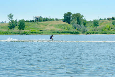 coast river on background skyの写真素材