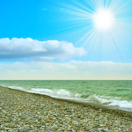 solar sea beachの写真素材