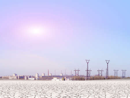 desert and cityの写真素材