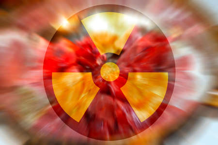 abstract scene as background radiation dangerの写真素材