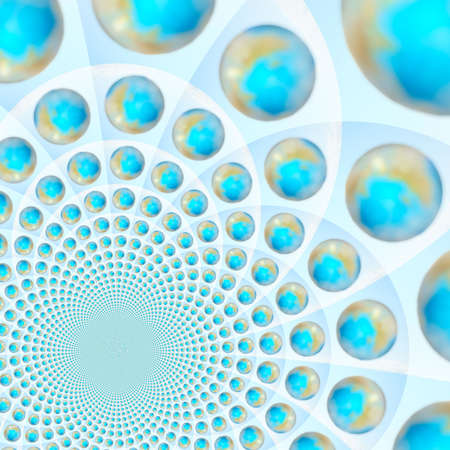 abstract background with planet on the solar skyの写真素材