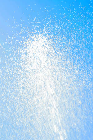 flow water on background blue skyの写真素材