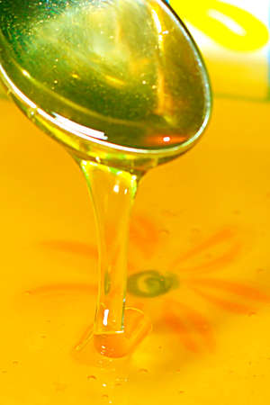 honey in plate as food backgroundの写真素材