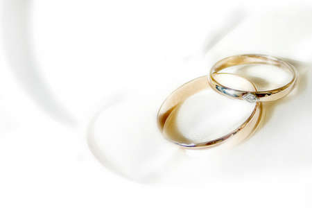 abstract scene with wedding rings as celebration backgroundの写真素材