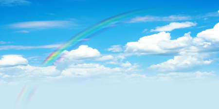 rainbow on the solar skyの写真素材