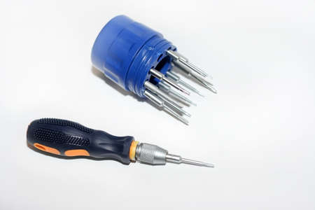 abstract scene screwdriver as industrial background