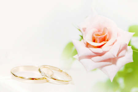 scene with wedding ringsの写真素材
