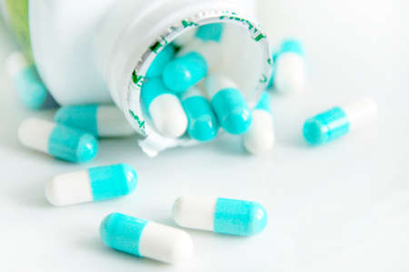 medicine of the capsule as background