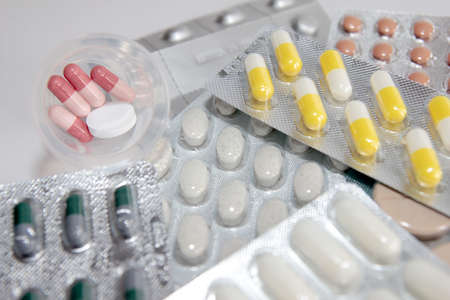 medicine of the capsule as background medical preparations の写真素材