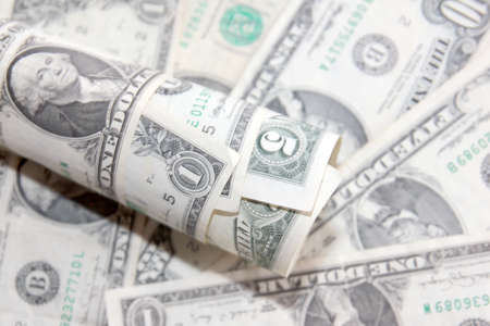 scene american dollars as illustration payment trade system
