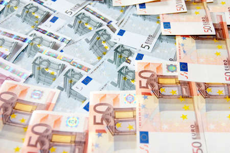 Scene euro as illustration payment trade system