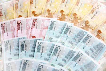 Scene euro as illustration payment trade system