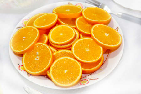 abstract scene ripe orange as bio foodの写真素材