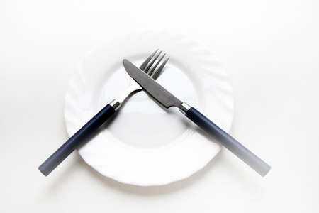 white plateの写真素材