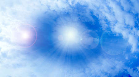 abstract scene glow clouds on the dark sky as beautiful celestial landscapeの写真素材