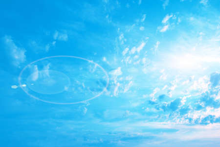 scene clouds on solar sky as celestial landscapeの写真素材