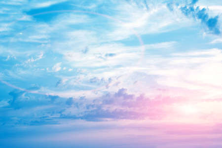 scene clouds on solar sky as celestial landscapeの写真素材