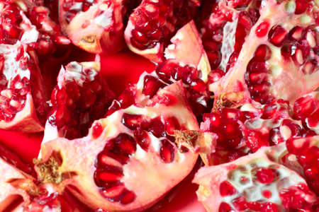 ripe pomegranate as illustration tropical fruit の写真素材