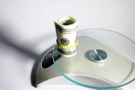 paper note dollars as part of the pay systemの写真素材