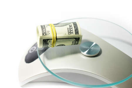 paper note dollars as part of the pay systemの写真素材