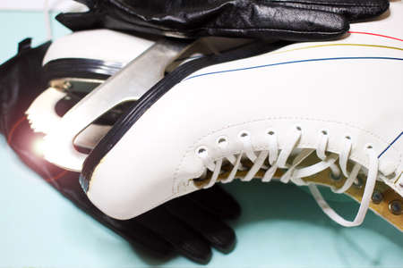 new skates for figured to go for a drive on iceの写真素材