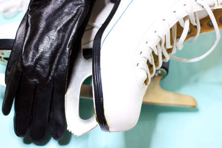 scene skates for figured to go for a drive on iceの写真素材