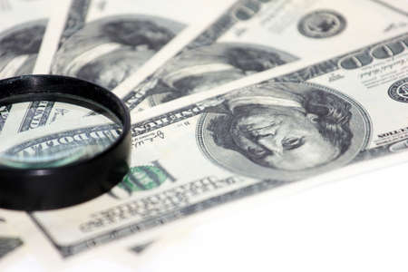 Paper note dollars as part of the pay systemの写真素材