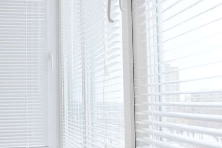 light plastic shutter on a window apartment